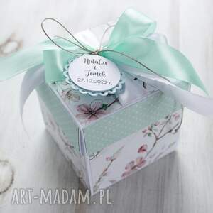 handmade scrapbooking kartki pudełko na ślub wesele prezent