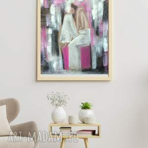 fotoobraz na płótnie kolor kobiety - różowy, obraz do salonu