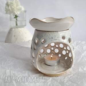 kominek ceramiczny, prezent handmade, świecznik