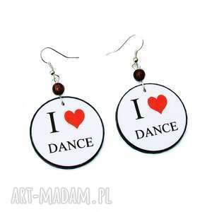 kolczyki i love dance, decoupage taniec