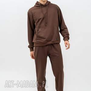 sportowe komplet dresowy męski - jaman czekolada bluza z kapturem, spodnie