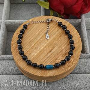 bransoletka damska hematyt apatyt onyx onyks kamienie naturalne prezent