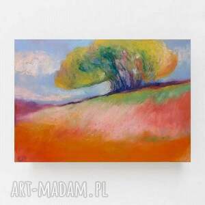 drzewo - rysunek pastelami olejnymi