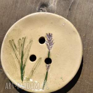 Mydelniczka ceramiczna z lawendą - rękodzieło do łazienki w stylu prowansalskim