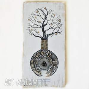 drzewo nadziei iv obraz malowany na desce obrazy deskach dekoracje z drewna