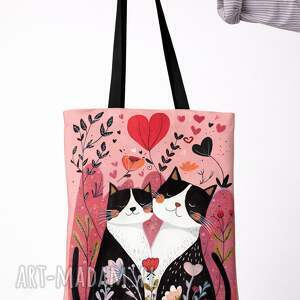 torba zakochane koty, zakupy kotki torebka na ramię