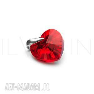 handmade wisiorki zawieszka swarovski hearts light siam ab