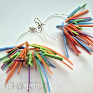 Kolczyki duże kolorowe kola naprawdę robią wrażenie cudne kol