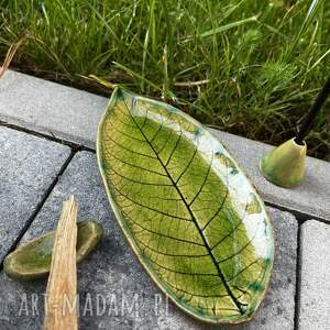Ceramiczny zestaw do aromaterapii „Liść” handmade