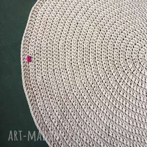 dywan ze sznurka bawełnianego 110 cm jasny różowy