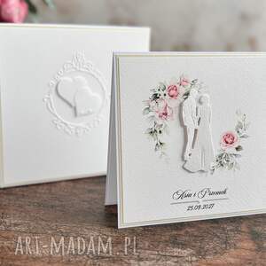 Personalizowana kartka ślubna w pudełku z kopertą