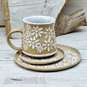 Prezent Zimowy zestaw w margerytki, do serwowania