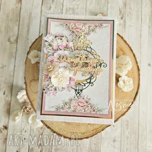 handmade scrapbooking kartki kartka urodzinowa z kwiatami