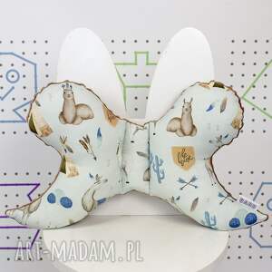 hand-made dla dziecka poduszka motylek lama niebieska