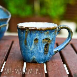 handmade espresso kubek ceramiczny do kawy i herbaty iniebieski ii 320 ml /