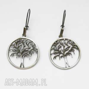 ażurowe drzewka - kolczyki srebrne, venus, biżuteria