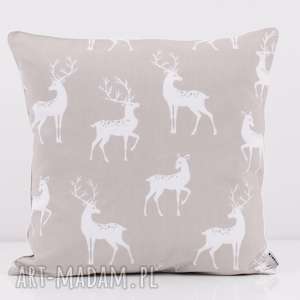 handmade poduszki poduszka beige deer 50x50cm od majunto