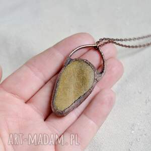hand-made naszyjniki serce rzeki - wisior z kamieniem rzecznym