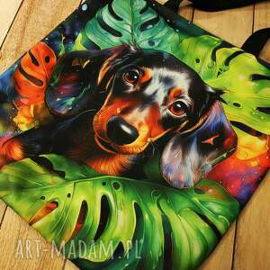 torba jamnik ramię, zakupy pies, święta