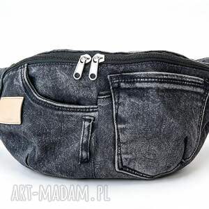 Nerka damska handmade z czarnego jeansu - szyta ręcznie