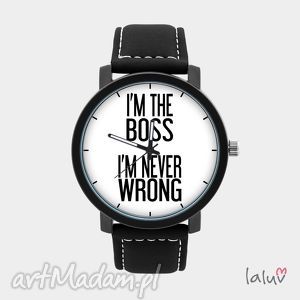 zegarek męski z grafiką boss prezent, faceta, mężczyzny, szef