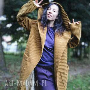 płaszcz miodowy sztruksowy - Płaszcze