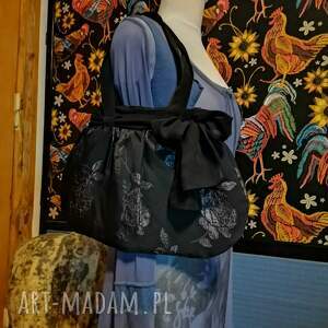 handmade na ramię torba artystyczna elegancka w stylu boho, 43cm na 28cm - długość