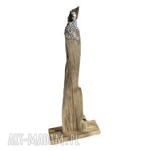 Rzeźba dekoracja ze starego drewna abstrakcja postać figurka /4/