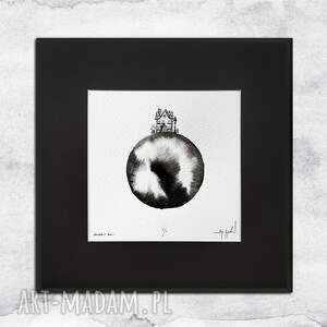 maja gajewska unikat - oprawiona w ramę akwarela domek 1 papierze