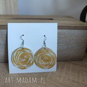 Kolczyki koła papierowa wiklina