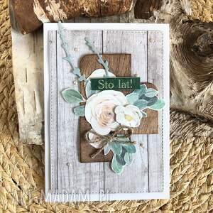 Minimalistyczna kartka urodzinowa scrapbooking handmade