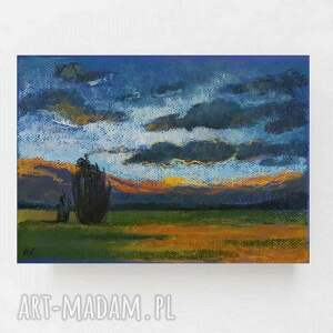 pejzaż - praca formatu A4 pastele suche