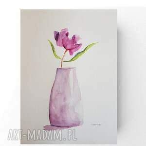 Oryginalna akwarela KWIATY A4 - Paulina Lebida (art-Madam.pl)