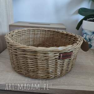 Misa wiklinowa, kosz, owoce, stół, organizer, łazienka