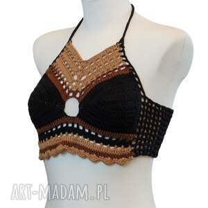 Top / bralet na szydełku na lato ze 100 procent bawelny rozmiar S/M