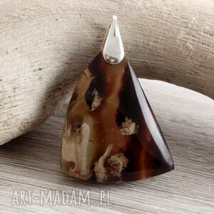 Bursztyn z Indonezji w srebrze - wisior 1967a, i - srebro