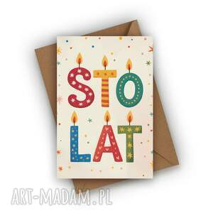 kartka urodzinowa - sto lat na urodziny, lat