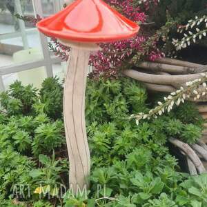grzybek ceramiczny, prezent, ozdoba, doniczka, dodatek
