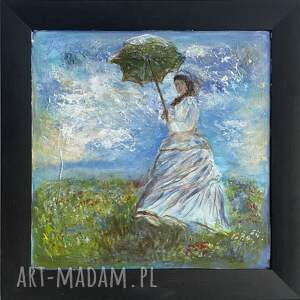handmade dekoracje kobieta z parasolką