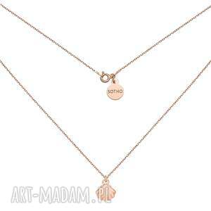 naszyjnik z różowego złota muszelką, muszla zawieszka