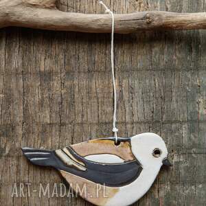 ceramiczny ptaszek raniuszek, ozdoba wisząca na choinkę