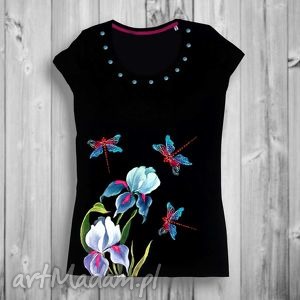 ręcznie zrobione koszulki ręcznie malowana unikatowa bluzka damska - idealna jako