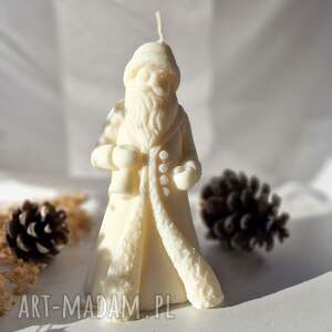 dekoracje świąteczne świeca sojowa mikołaj no 1, święta, naturalna świeczka