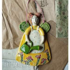 handmade ceramika aniołek cierpliwa ogrodniczka
