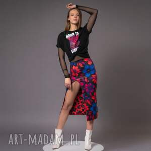 dwustronna spódnica z rozporkiem - dua, efektowna, oryginalna, wygodna