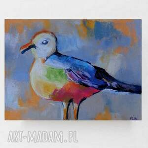 Oryginalny obraz ptaka 18x24 cm - suche pastele