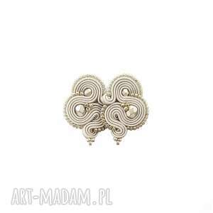 kolczyki soutache midi light sand