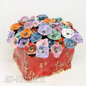 wielki flower box kwiaty ceramiczne 50szt komple