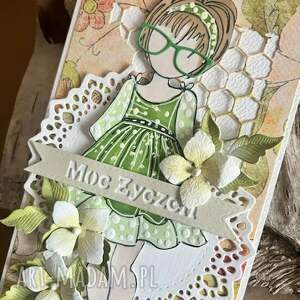 Kartka urodzinowa dla dziewczynki 3D - scrapbooking