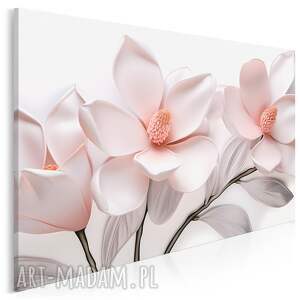 obraz do sypialni - delikatne różowe kwiaty magnolii 70x50 cm 102601